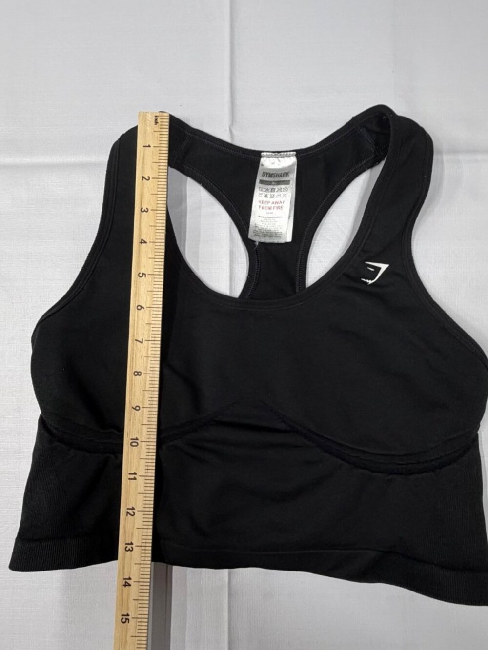 Gymshark Lift Seamless Midi Tank With Shelf Black size XL - Picture 3 of 8